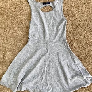 Cute grey skater dress with back cutout!